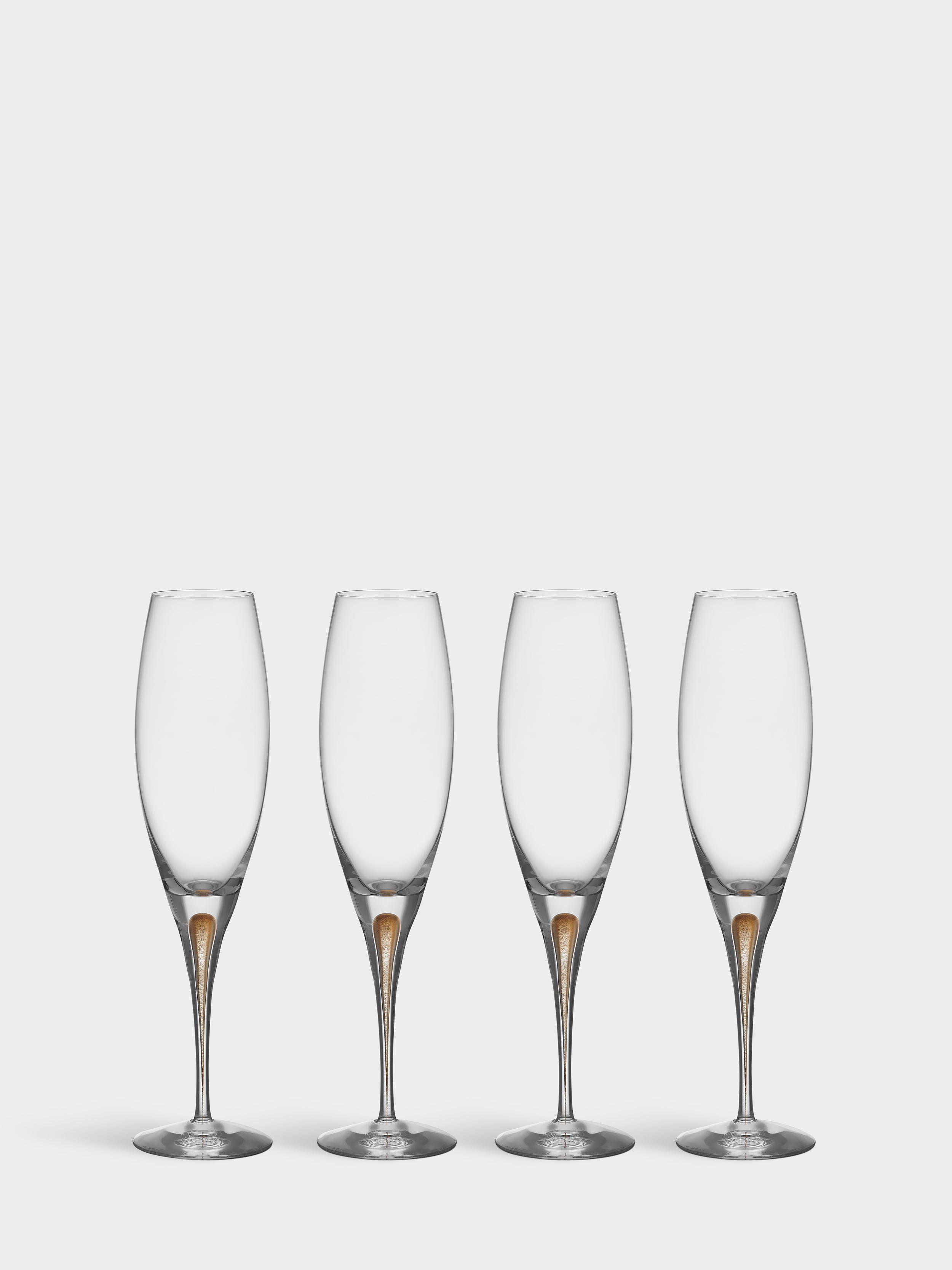 Orrefors - Intermezzo champagneglas guld 26cl 4-pack