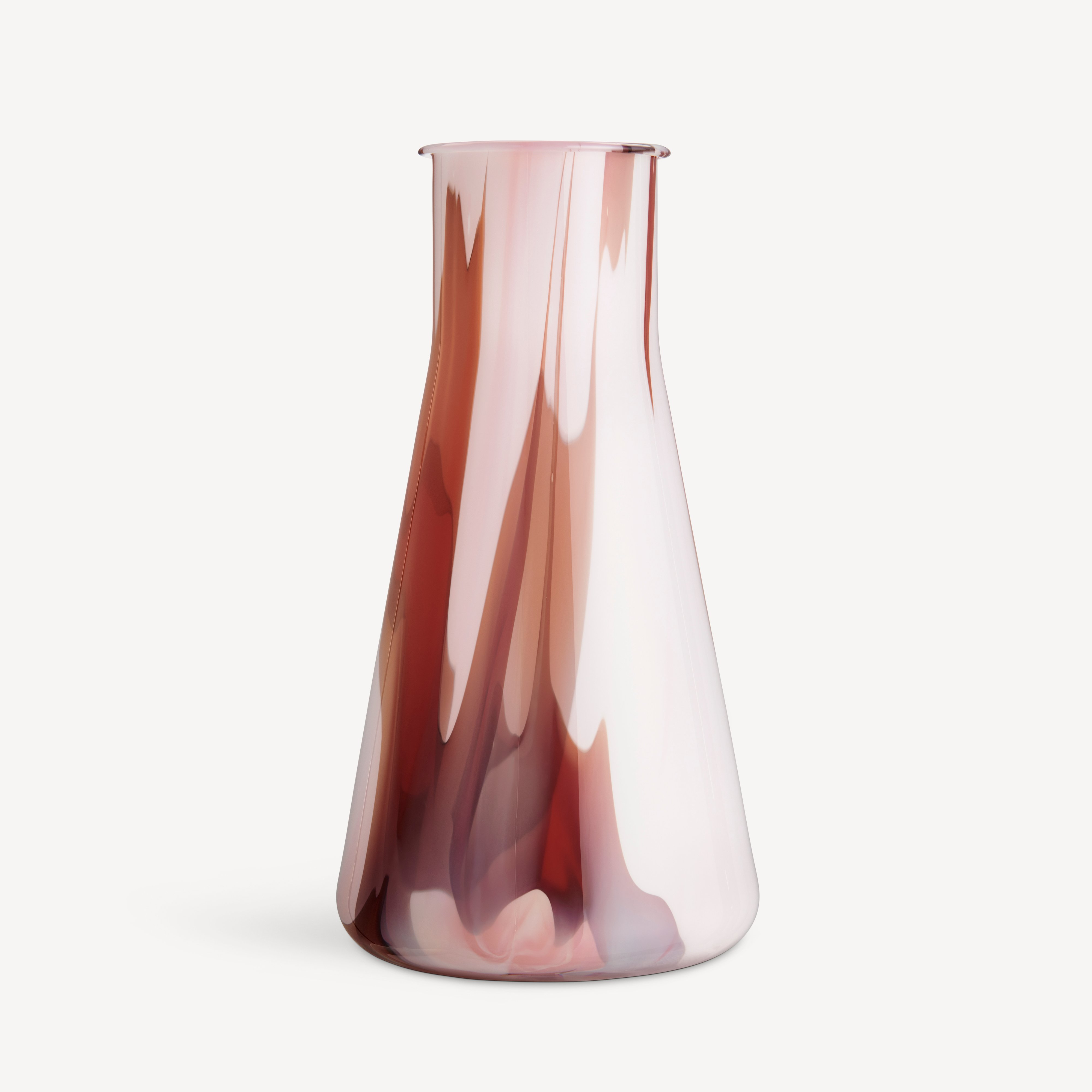 Lab erlenmeyer vas röd/vit/rosa 305mm