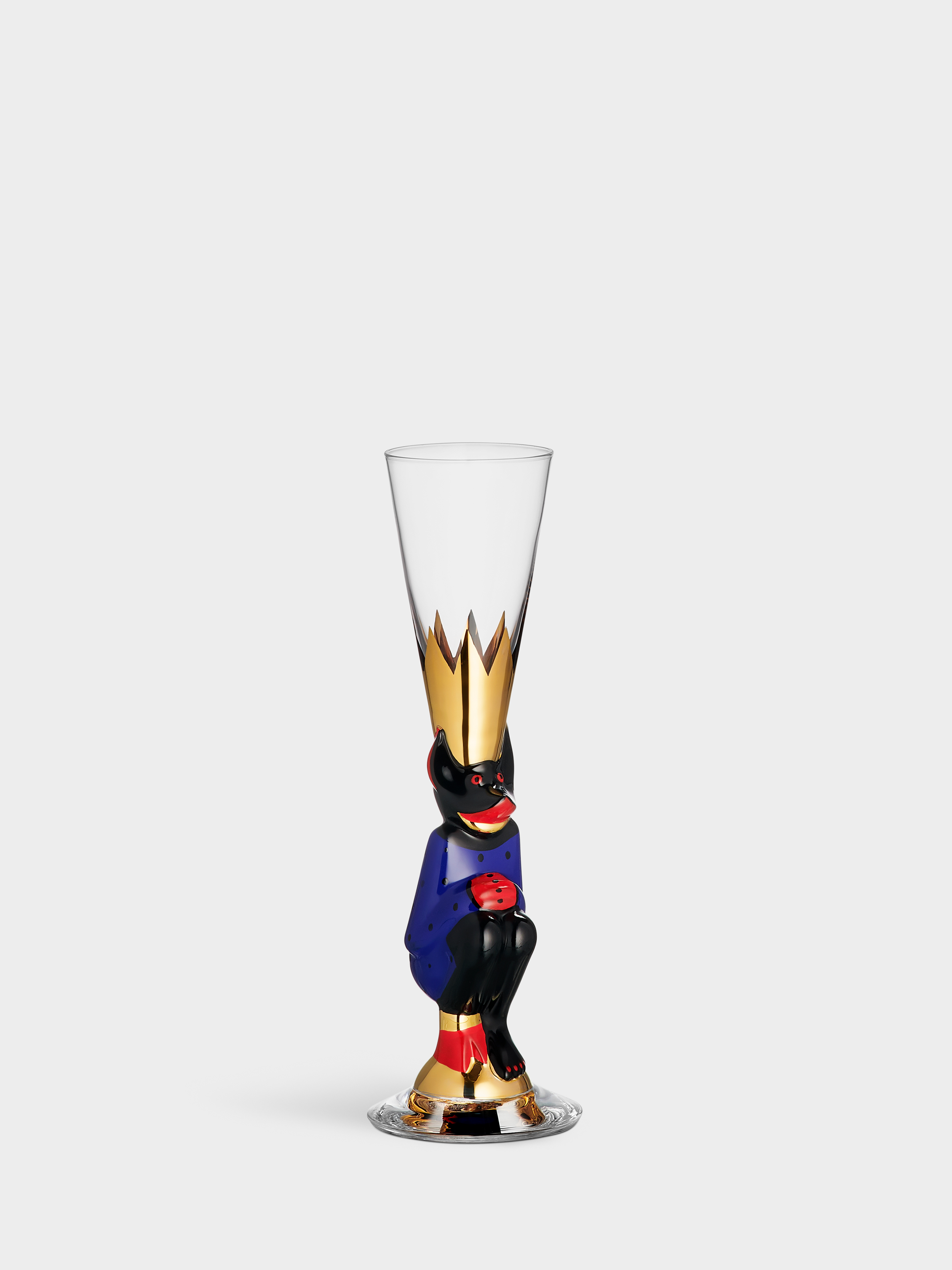 Orrefors - Snaps Djävul snapsglas blå 4cl